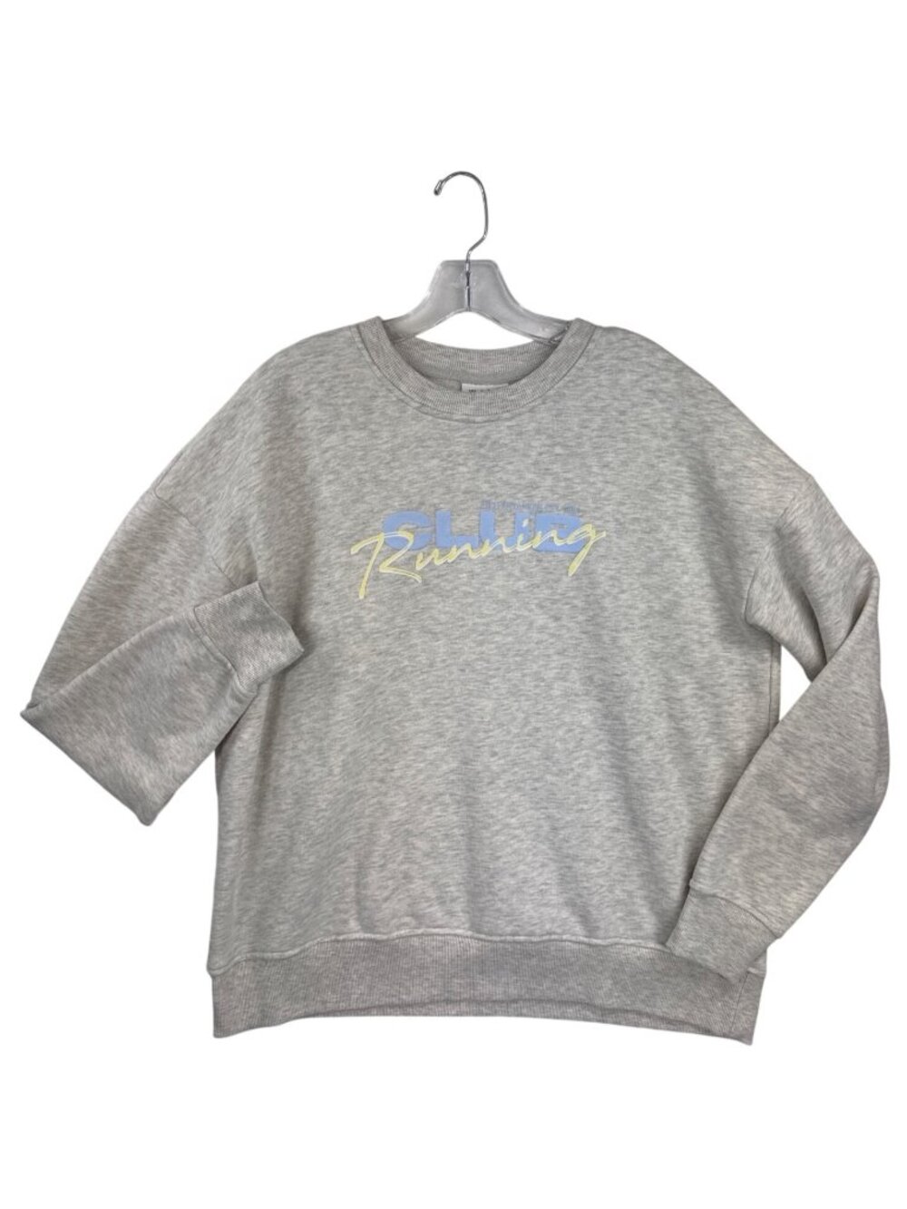 Wilo The Label Sweatshirt Women's S Gray Club Running Crewneck Cotton Blend